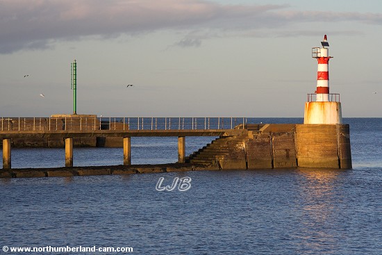 Amble Pier Lighthouse, Northumbrian Coast.