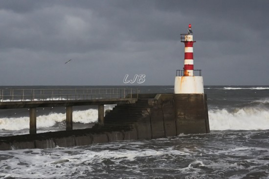 Amble Pier Lighthouse, Northumbrian Coast.